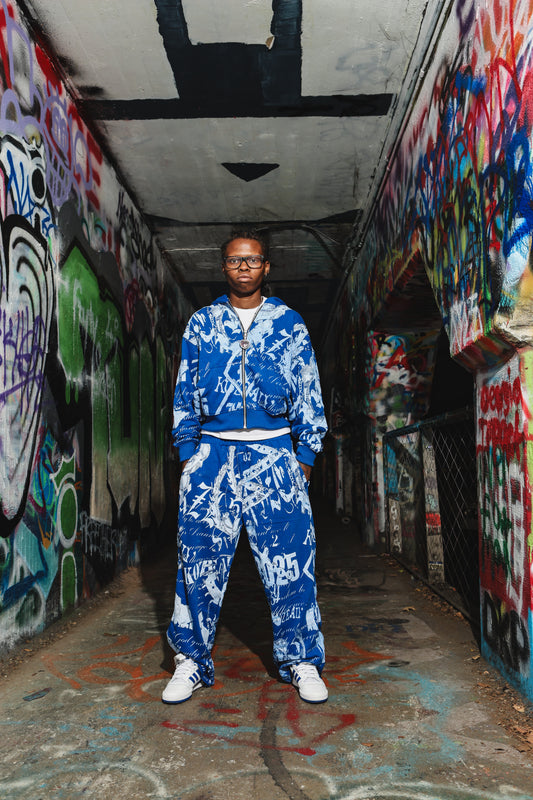 Signature Graffiti Sweatsuit Blue